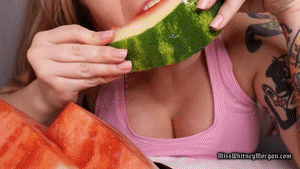 www.misswhitneymorgan.com - Juicy Watermelon Eating ASMR with Miss Whitney Morgan thumbnail